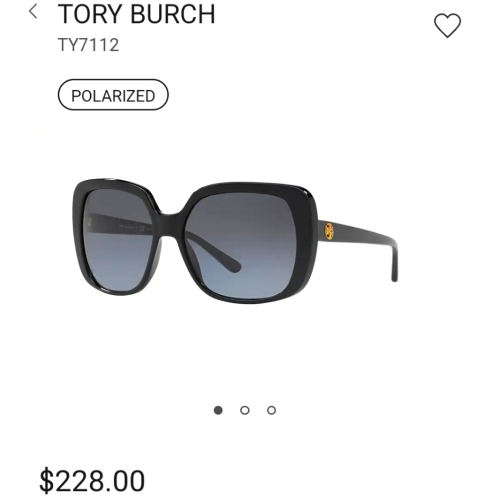 BNWT Tory Burch Grey Gradient Polarized unisex sunglasses